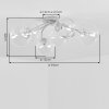 Chehalis ceiling light, 6-light globe ceiling lamp, G9, 64 cm diameter