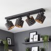 Alsen 4-light ceiling spotlight with rotatable honeycomb shades, modern