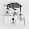 Koyoto 4-light ceiling light with globe shades for dining room and living room