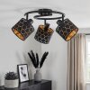 Alsen 3-light ceiling light, rotating spotlight with cut-out shade pattern