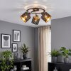 Alsen 3-light ceiling light, rotating spotlight with cut-out shade pattern