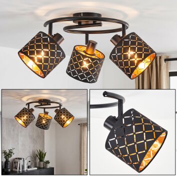 Tallaboa 3-light ceiling spotlight with rotating E14 cut-out shades
