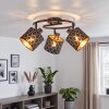Alsen 3-light ceiling spotlight with rotatable spot heads, vintage patterned shades