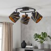 Alsen 3-light adjustable ceiling light with rotating patterned shades