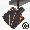 Opatija adjustable ceiling spotlight, 4-light track bar with geometric patterned shades