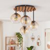 Koyoto ceiling light, 4-light ceiling lamp with ribbed globe shades, E14