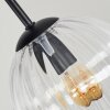 Koyoto glass globe ceiling light, 4-light ribbed glass shade for living room