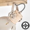 Sand-coloured Scandinavian Wooden Ceiling Spotlight Orny, 2-light, rotatable heads