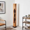 Boho Style wooden floor lamp Sernadelo with organic cut-out in Ecru, 4 E27 sockets