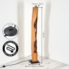 Boho Style wooden floor lamp Sernadelo with organic cut-out in Ecru, 4 E27 sockets
