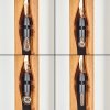 Boho Style wooden floor lamp Sernadelo with organic cut-out in Ecru, 4 E27 sockets