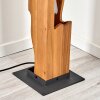 Boho Style wooden floor lamp Sernadelo with organic cut-out in Ecru, 4 E27 sockets