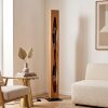Boho Style Floor Lamp Sernadelo with sculptural wooden panels and 4 exposed E27 sockets