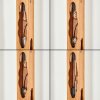 Rectangular Floor Lamp Sernadelo with Wavy Cut-outs, Ecru body, Four E27 Sockets