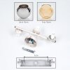 Modern three-light wall light Koyoto with smoke and amber glass shades, 2-piece set