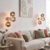Retro Globe wall light Gastor with three vertically arranged shades, 2-piece set
