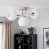 Modern cluster ceiling light Koyoto with three round white glass shades