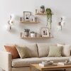 Scandinavian three-light wall light Koyoto, 2-piece set, vertical round shades, E14