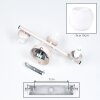 Scandinavian three-light wall light Koyoto, 2-piece set, vertical round shades, E14