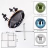 Modern cluster ceiling light Gastor with blue, green, chrome, smoke-coloured glass shades
