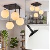 Modern Cluster Ceiling Light Gastor with 4 white glass shades, E14, ø 15 cm