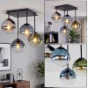 Modern Cluster Ceiling Light Gastor with 4 blue and green glass shades for the dining table