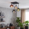 Modern globe ceiling light Gastor with a four-arm staggered cluster design