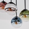 Modern globe ceiling light Gastor with a four-arm staggered cluster design