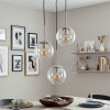 Cluster Pendant Light Gastor with Three Clear Glass Shades for the Dining Table