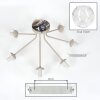 Retro Globe Ceiling Light Ripoll with 7 clustered clear glass shades and E14 fitting