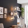 Modern Sand-Coloured Cluster Wall Light Koyoto with Three Clear Glass Shades, E14
