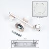 Modern Sand-Coloured Cluster Wall Light Koyoto with Three Clear Glass Shades, E14
