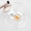Modern Sand-Coloured Cluster Wall Light Koyoto with Three Clear Glass Shades, E14