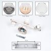 3-light wall lamp Koyoto, 2-piece set, with vertical glass shades in smoke, amber and clear