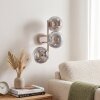 Modern cluster wall light Gastor with three smoke and clear glass shades