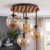 Modern Cluster Ceiling Light Gastor with 4 amber glass shades, ø 15 cm
