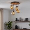 Modern Cluster Ceiling Light Gastor with 4 amber glass shades, ø 15 cm