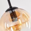 Modern Cluster Ceiling Light Gastor with four amber and clear glass shades