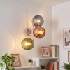 Retro wall light Koyoto with three colourful glass shades, E14 fitting