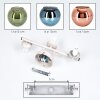 Retro wall light Koyoto with three colourful glass shades, E14 fitting