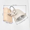 Wall spotlight Herford, 2-piece set, sand-coloured adjustable head for reading nook