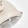 Wall spotlight Herford, 2-piece set, sand-coloured adjustable head for reading nook