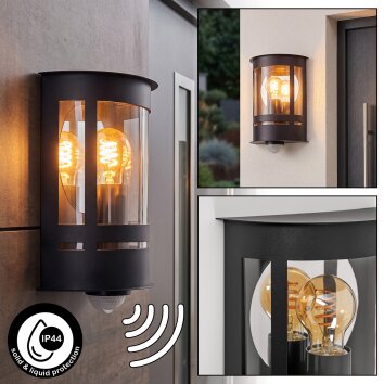Modern Cylindrical Outdoor Wall Light Lauvdal with Motion Sensor, IP44