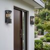 Outdoor wall light Lauvdal, cylindrical lantern, 2-piece set, motion sensor