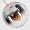 Cluster Pendant Light Gastor with Three Smoke and Clear Glass Shades for the Dining Table