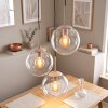 Modern Cluster Pendant Light Gastor with three clear glass shades for the dining table