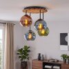 Boho Cluster Ceiling Light Koyoto with 4 blue, green and coppery glass shades