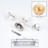 Modern cluster ceiling light Gastor with three amber and clear glass shades