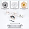 Modern globe wall light Gastor, 2-piece set with amber, smoke and clear glass shades