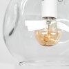 Modern 3-light wall light Ripoll, 2-piece set with vertically arranged clear glass shades